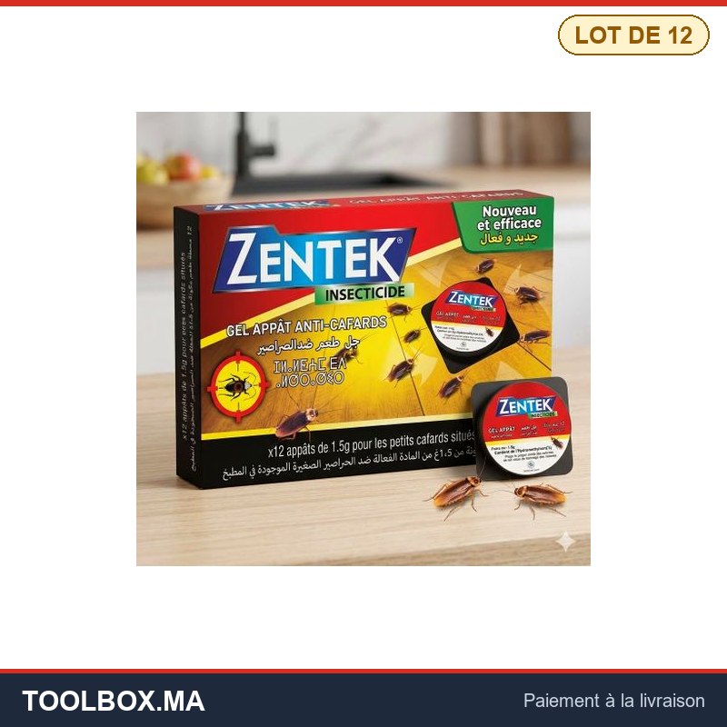 مجموعة محطات طُعم الصراصير من Zentek (12 محطة) – جل طُعم الصراصير