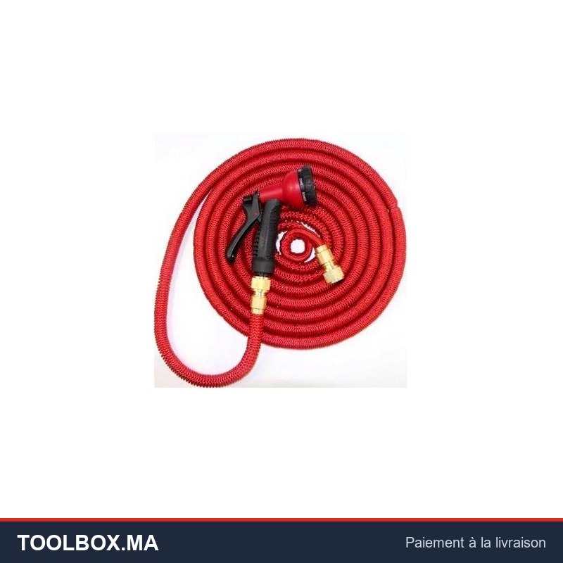  Tuyau d'arrosage extensible (37 m) – Flexible et léger avec pistolet 8 jets