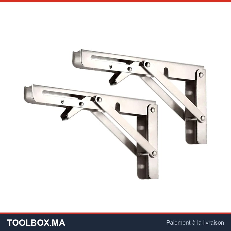 Équerre d'étagère pliable — support rabattable